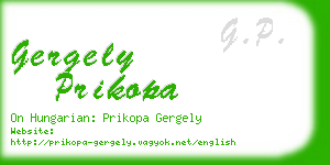 gergely prikopa business card